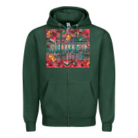 Sports Green summer vibes Zipper Hoodie - CowhideDigitalArt