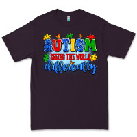 Plum autism seeing the world differently Premium Tee - Artiststas