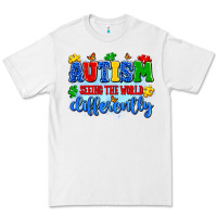 White autism seeing the world differently Premium Tee - Artiststas