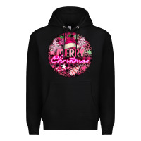 Black pink merry christmas Premium Hoodie - FaDigitalArtStudio