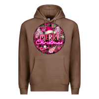Chestnut pink merry christmas Premium Hoodie - FaDigitalArtStudio