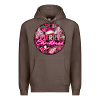Coffee pink merry christmas Premium Hoodie - FaDigitalArtStudio