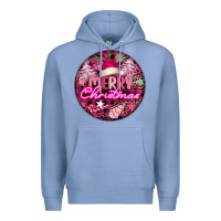 Colony Blue pink merry christmas Premium Hoodie - FaDigitalArtStudio