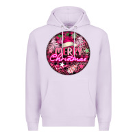 Lilac pink merry christmas Premium Hoodie - FaDigitalArtStudio