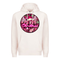 Pale Pink pink merry christmas Premium Hoodie - FaDigitalArtStudio