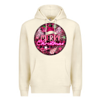 Sandshell pink merry christmas Premium Hoodie - FaDigitalArtStudio