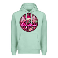 Seafoam pink merry christmas Premium Hoodie - FaDigitalArtStudio