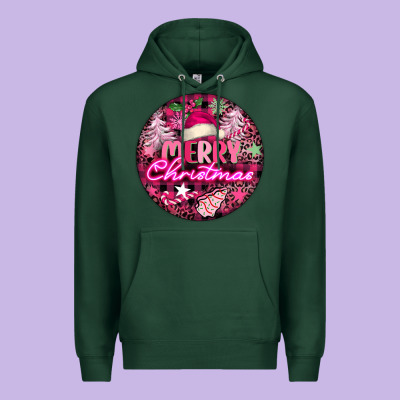 Pink Merry Christmas Premium Hoodie Designed By Fadigitalartstudio