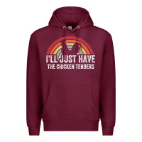 Burgundy I'll Just Have The Chicken Tenders Premium Hoodie - lanVoArt
