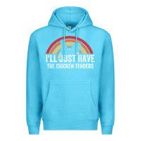 Ocean Blue I'll Just Have The Chicken Tenders Premium Hoodie - lanVoArt