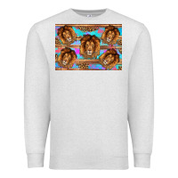 Oatmeal Heather lion Premium Sweatshirt - Artiststas