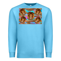 Ocean Blue lion Premium Sweatshirt - Artiststas
