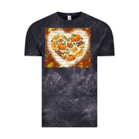 Cloud Black fall heart with leopard Vintage Tee - TumblerDesignByShophia