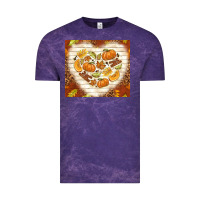Cloud Purple fall heart with leopard Vintage Tee - TumblerDesignByShophia