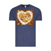 Vintage Denim fall heart with leopard Vintage Tee - TumblerDesignByShophia