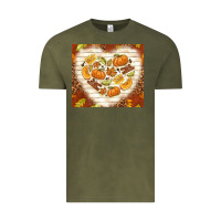 Vintage Olive fall heart with leopard Vintage Tee - TumblerDesignByShophia