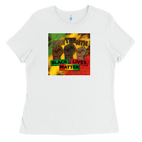 White juneteenth black lives matter mug  coaster Ladies Tee - BarkalooDesign