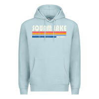 Blue Mist Vintage 70S 80S Style Squam Lake Nh Premium Hoodie - lanVoArt