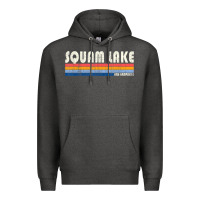 Charcoal Heather Vintage 70S 80S Style Squam Lake Nh Premium Hoodie - lanVoArt