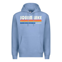 Colony Blue Vintage 70S 80S Style Squam Lake Nh Premium Hoodie - lanVoArt