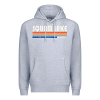 Heather Grey Vintage 70S 80S Style Squam Lake Nh Premium Hoodie - lanVoArt