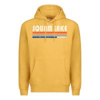 Mustard Vintage 70S 80S Style Squam Lake Nh Premium Hoodie - lanVoArt