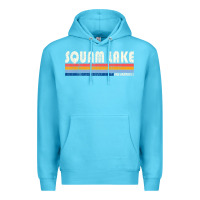 Ocean Blue Vintage 70S 80S Style Squam Lake Nh Premium Hoodie - lanVoArt
