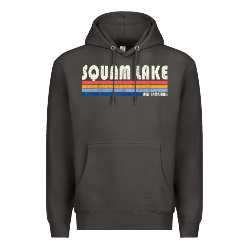 Vintage 70s 80s Style Squam Lake Nh Premium Hoodie by lanVoArt | Teevron