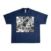 Black And White Floral Urban Heavy Tee | Teevron