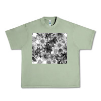 Oil Green black and white floral Urban Heavy Tee - TumblerDesignByShophia