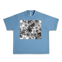 Pebble Blue black and white floral Urban Heavy Tee - TumblerDesignByShophia