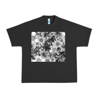 Pigment Black black and white floral Urban Heavy Tee - TumblerDesignByShophia