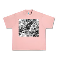 Salmon black and white floral Urban Heavy Tee - TumblerDesignByShophia