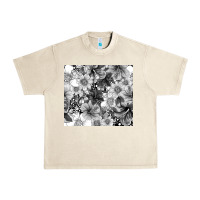 Sandshell black and white floral Urban Heavy Tee - TumblerDesignByShophia
