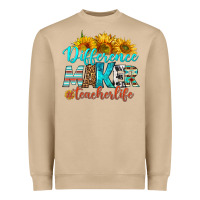 Mushroom difference maker teacher life Heavyweight Sweatshirt - BundleAndBundleShop