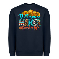 Navy difference maker teacher life Heavyweight Sweatshirt - BundleAndBundleShop