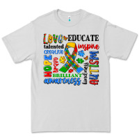 Dove Grey autism awareness typography Premium Tee - Artiststas