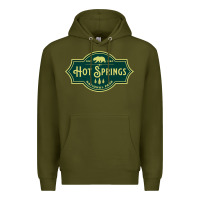 Army Green Hot Springs National Park Arkansas Nature Bear Hike Outdoors Premium Hoodie - lanVoArt