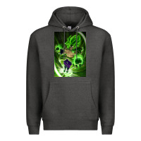 Charcoal Heather legendary broly supersaiyajin poster travel Premium Hoodie - lanVoArt