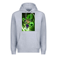Heather Grey legendary broly supersaiyajin poster travel Premium Hoodie - lanVoArt