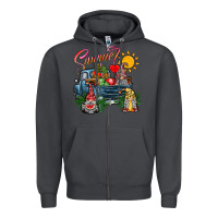 Smoke summer gnomes  truck Zipper Hoodie - CowhideDigitalArt
