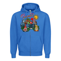 True Royal summer gnomes  truck Zipper Hoodie - CowhideDigitalArt