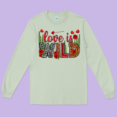 Love Is Wild Valentine's Day Long Sleeve Tee Designed By Howdyjamesfarm