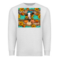 Oatmeal Heather Cow fall pumpkin Premium Sweatshirt - Artiststas