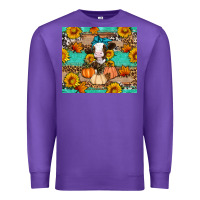 Purple Cow fall pumpkin Premium Sweatshirt - Artiststas