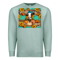 Seafoam Cow fall pumpkin Premium Sweatshirt - Artiststas