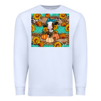 White Cow fall pumpkin Premium Sweatshirt - Artiststas