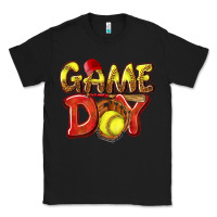 Black Game Day Softball Classic Tee - NancyCooperArtShop