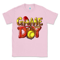 Bubblegum Pink Game Day Softball Classic Tee - NancyCooperArtShop