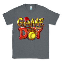 Charcoal Heather Game Day Softball Classic Tee - NancyCooperArtShop
